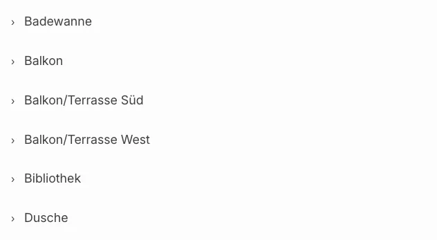 Ausstattung/Merkmale im Frontend als Liste