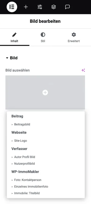 Elementor Pro Dynamische Bilder mit WP-ImmoMakler