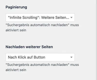 Customizer-Einstellung für Button-Klick-Laden