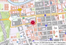 Dieselbe Karte mit MapLibre und basemap.de als Kartengrundlage