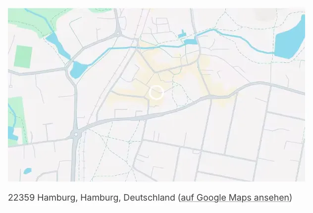 Surroundings map on the frontend with the radius around the property in Hamburg-Bergedorf
